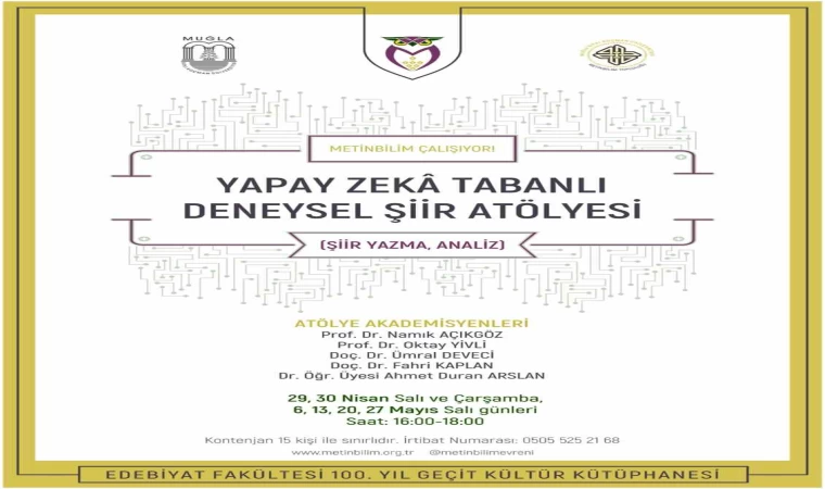 Yapay Zeka tabanlı şiir atölyesi başlıyor