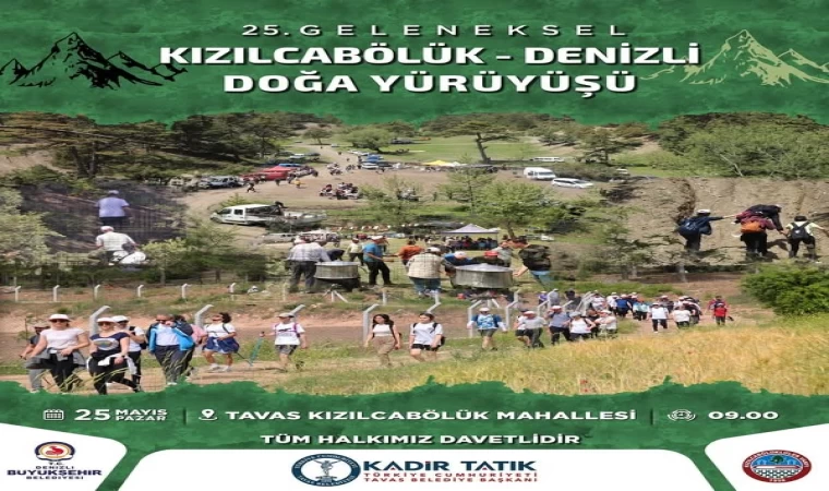 25. Geleneksel Kızılcabölük-Denizli Doğa Yürüyüşüne sayılı günler kaldı