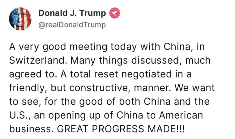 ABD Başkanı Trump Çin ile yapılan ticaret müzakerelerini değerlendirdi: ”Pek çok konuda anlaşmaya varıldı”