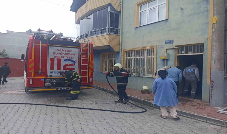 Bafra’da yangın paniği