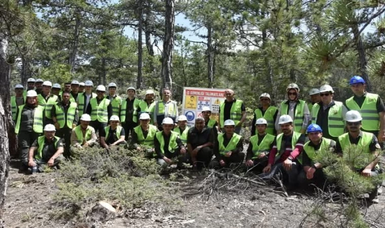 Beyşehir’de ormancılar ağaç kesim tekniklerini öğrendi