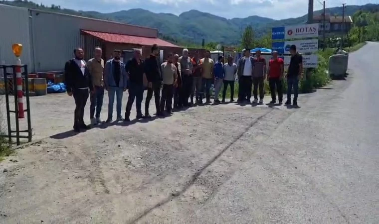 BOTAŞ şantiyesinde maaş krizi, maaşları için şantiyeye gelen işçiler eylem yaptı