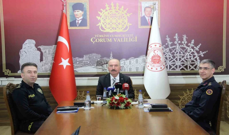 Çorum Valisi Çalgan: ”Kişilere karşı işlenen suçlarda genel olarak yüzde 23 azalma yaşandı”