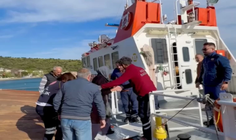 Erdek’te fırtınaya rağmen hasta tahliyesi gerçekleştirildi