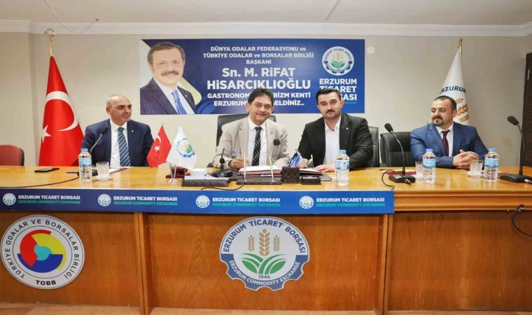 Erzurum ve Ağrı ticaret borsaları arasında ”Kardeş Borsa Protokolü” imzalandı