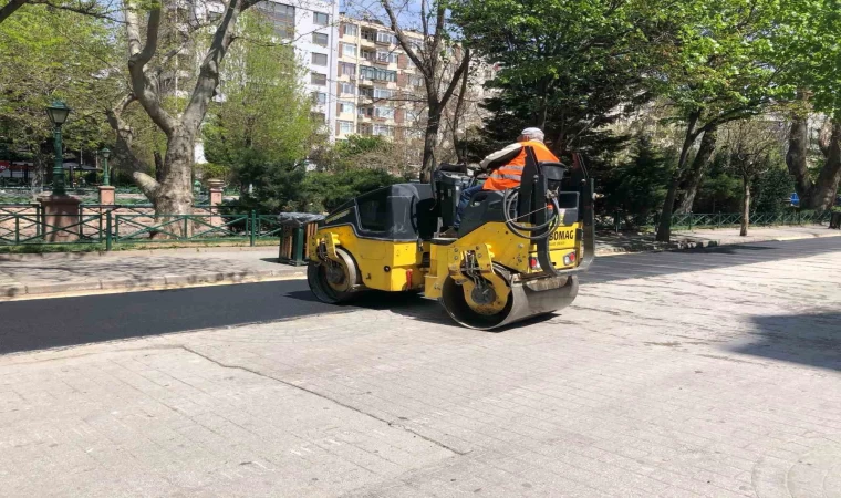 Eskişehir Adalar’da bisiklet yolu çalışmaları hız kesmeden sürüyor
