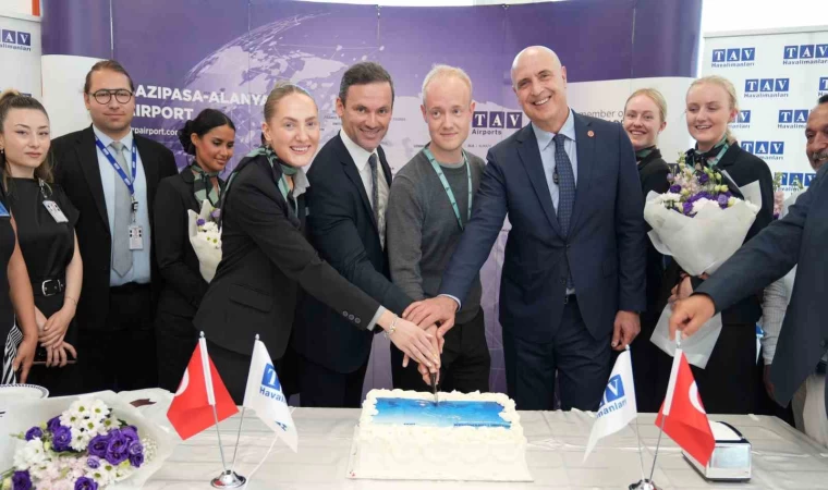 Gazipaşa-Alanya Havalimanı, Copenhagen Air Taxi’nin ilk uçuşunu karşıladı