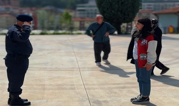 Genç kızın jandarma hayali gerçekleşti