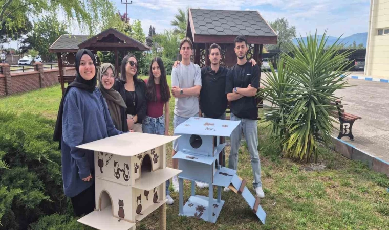 Havran MYO öğrencilerinden kedilere sıcacık yuva