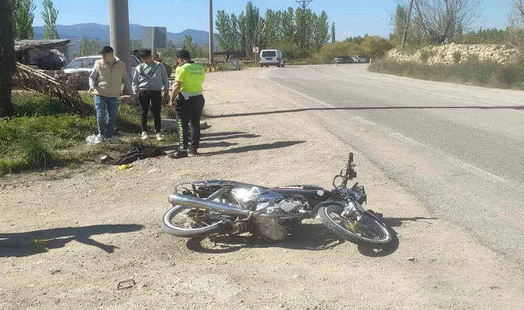 Hisarcık’ta motosiklet kazası: 1 yaralı