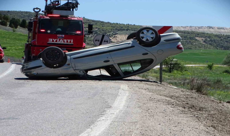 Hisarcık’ta trafik kazası: 1 yaralı