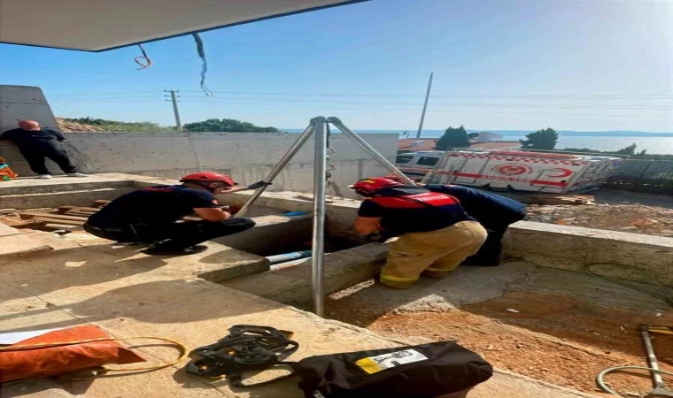 İzmir’de kuyuya düşen yaşlı kadın kurtarıldı