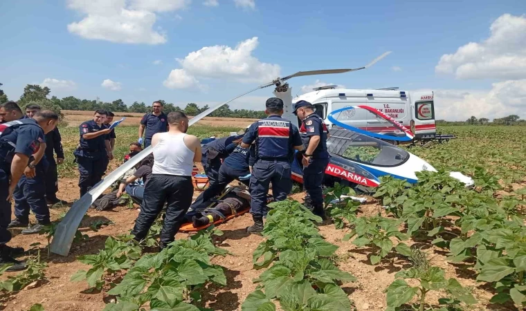 Jandarmaya ait cayrokopter düştü: 2 yaralı