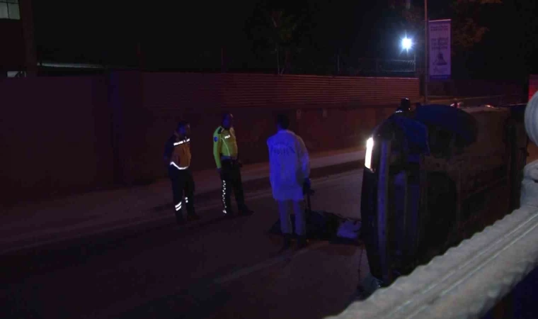 Kartal’da kontrolden çıkan araç yan yattı: 1 ölü