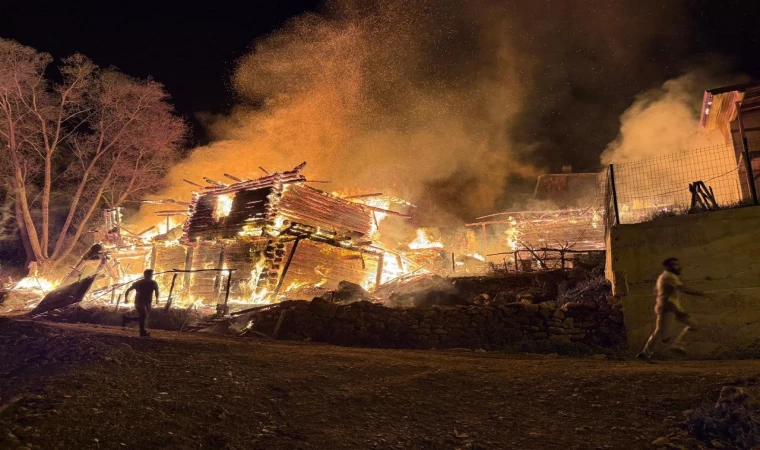 Kastamonu’da çıkan yangında ev ve cami yandı