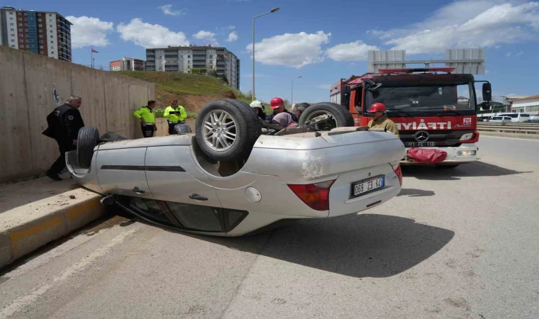Kırıkkale’de otomobil takla attı: 1 yaralı