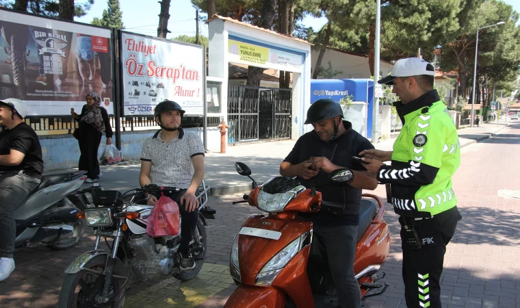 Kula’da dron destekli trafik denetimi