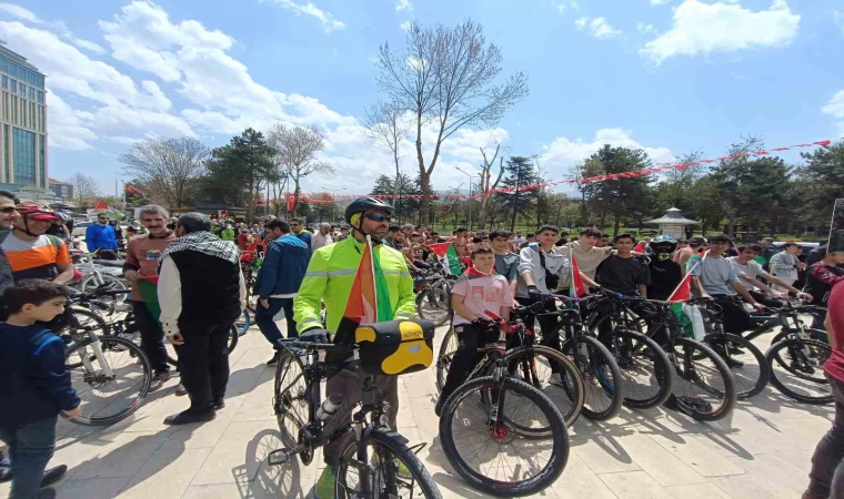 Malatya’da ”Gazze için sür ve diren” etkinliği düzenlendi