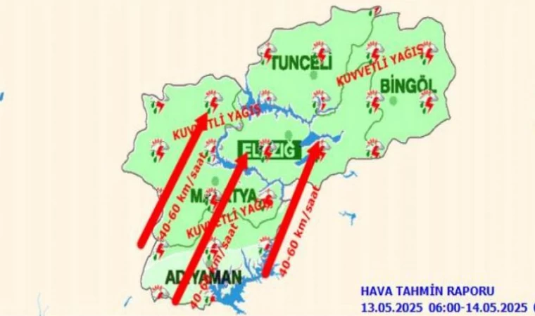 Meteorolojiden 5 il için ’kuvvetli yağış’ uyarısı