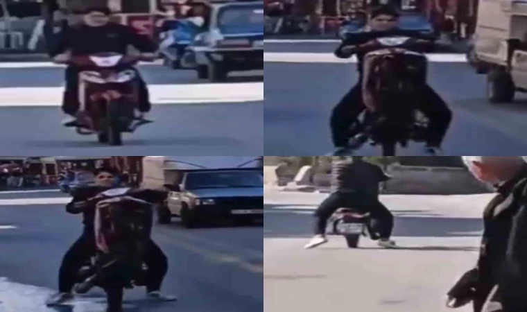 Motosikletin önünü kaldırdı, 41 bin TL ceza yedi