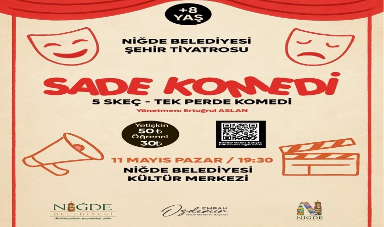 Niğde Belediyesi Şehir Tiyatrosu’ndan gülmeye doyuracak gösteri