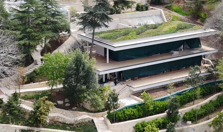 Oligarkın rüşvet verdiği iddia edilen villada inşaat çalışmaları devam ediyor