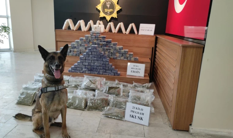 Şanlıurfa’da 101 kilogram uyuşturucu ele geçirildi