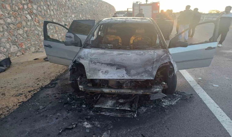 Seyir halinde bir anda alev aldı