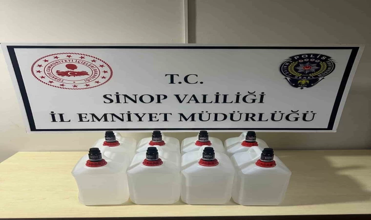 Sinop’ta 40 litre etil alkol ele geçirildi