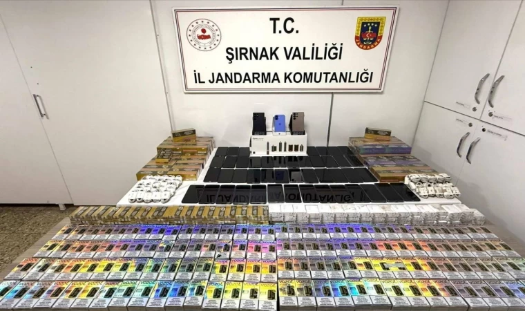 Şırnak’ta jandarma ekipleri 6 milyon 800 bin lira değerinde kaçakçılığı önledi