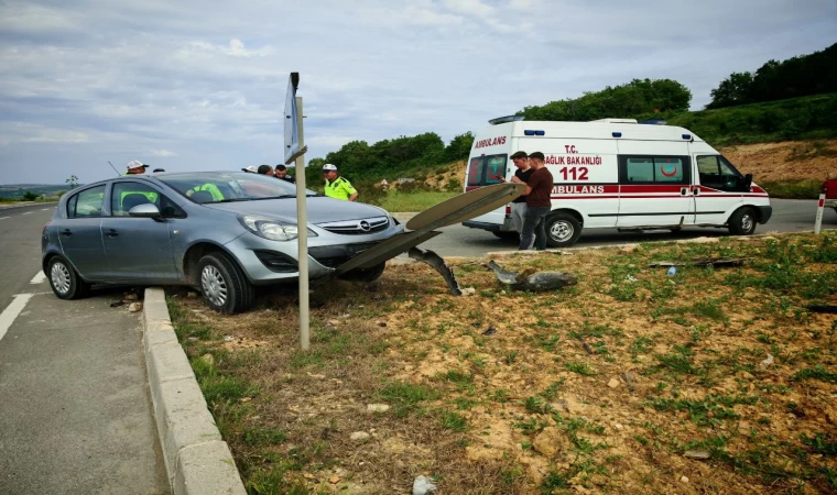 Tekirdağ’da araçlar çarpıştı; 1 yaralı
