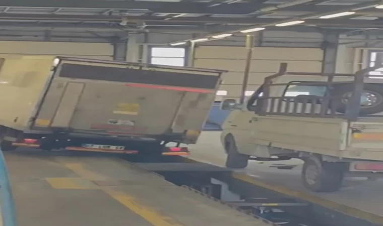 TÜVTÜRK’te şaka gibi kaza