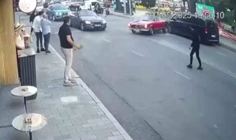 Vale teslim aldığı lüks araçla kaza yaptı