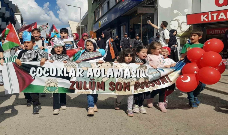 Zulmün karşısında çocukların vicdanı yürüdü