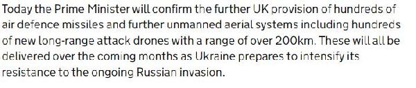 İngiltere Başbakanlığı Ofisi: Ukrayna’ya saldırı İHA’ları sağlanacak
