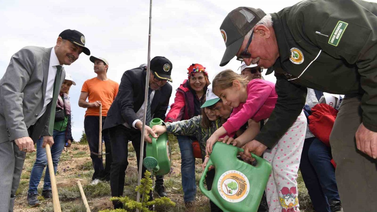 3 kuşaktan öğrenciler birlikte bin fidan dikti