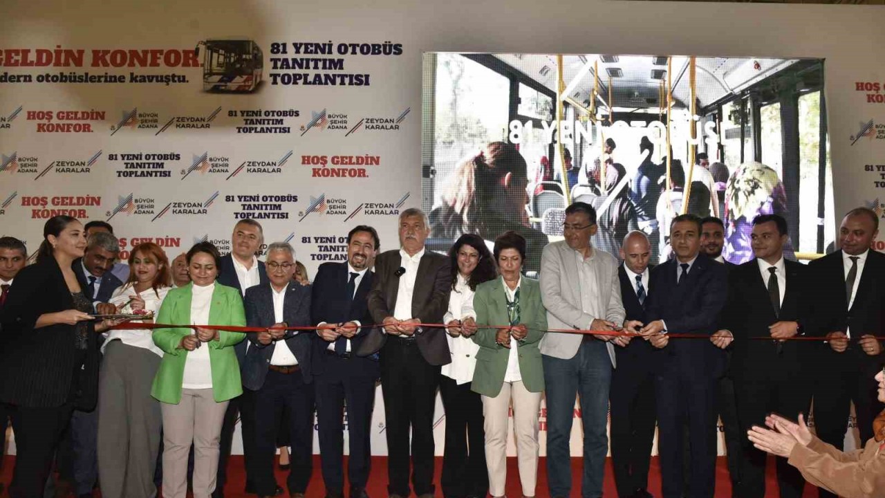 Adanalının hizmetine sunulan 81 yeni otobüsün tanıtımı yapıldı