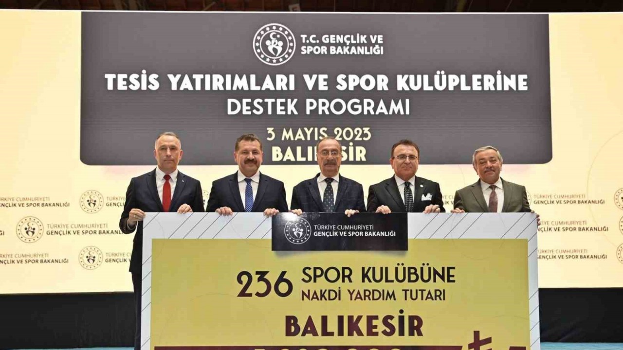 Balıkesirli amatör spor kulüplerine büyük maddi destek
