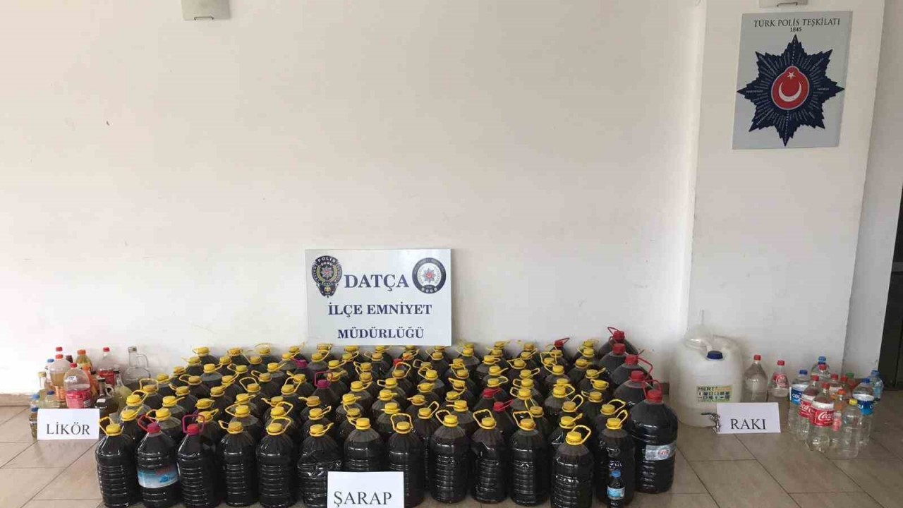 Datça’da sahte içki ele geçirildi