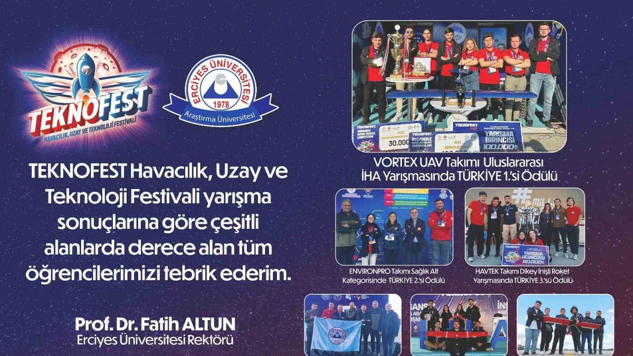 ERÜ’lü öğrencilerin TEKNOFEST başarısı