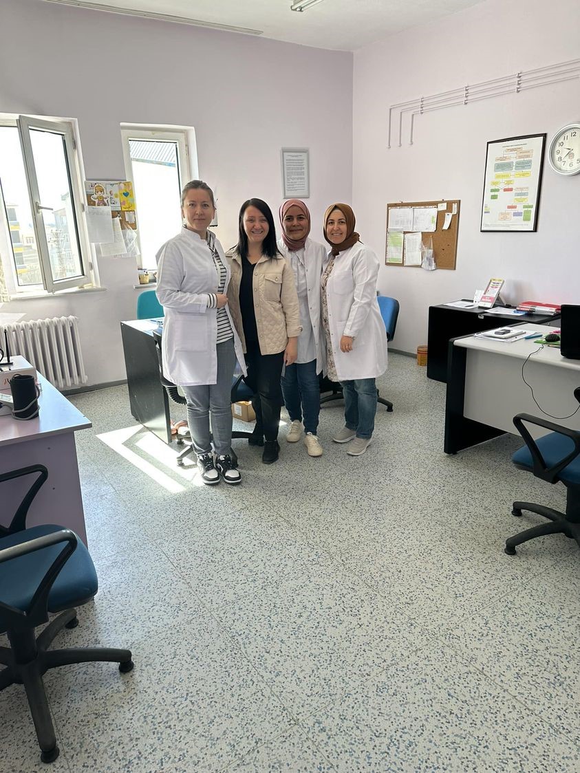 Hastane personelleri ile bir araya geldi