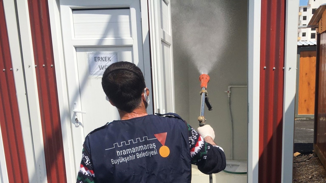 Kahramanmaraş’ta ortak kullanım alanlarında temizlik çalışmaları