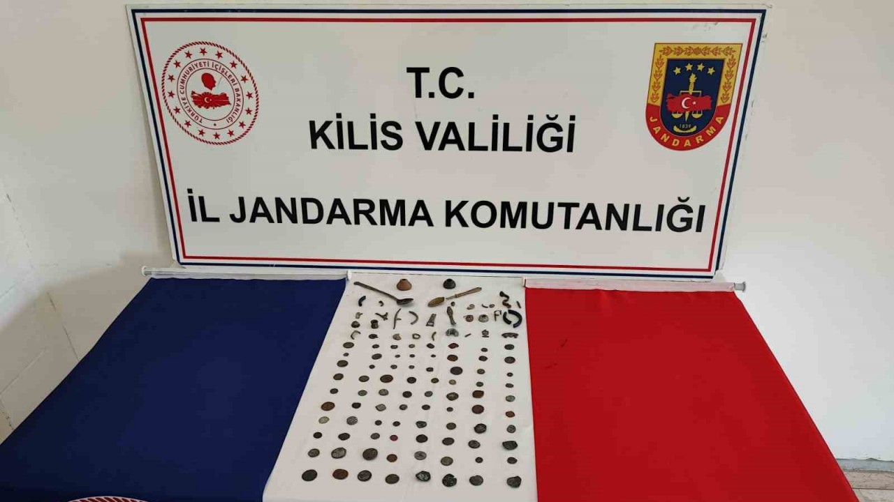 Kilis’te tarihi eser operasyonunda 2 gözaltı