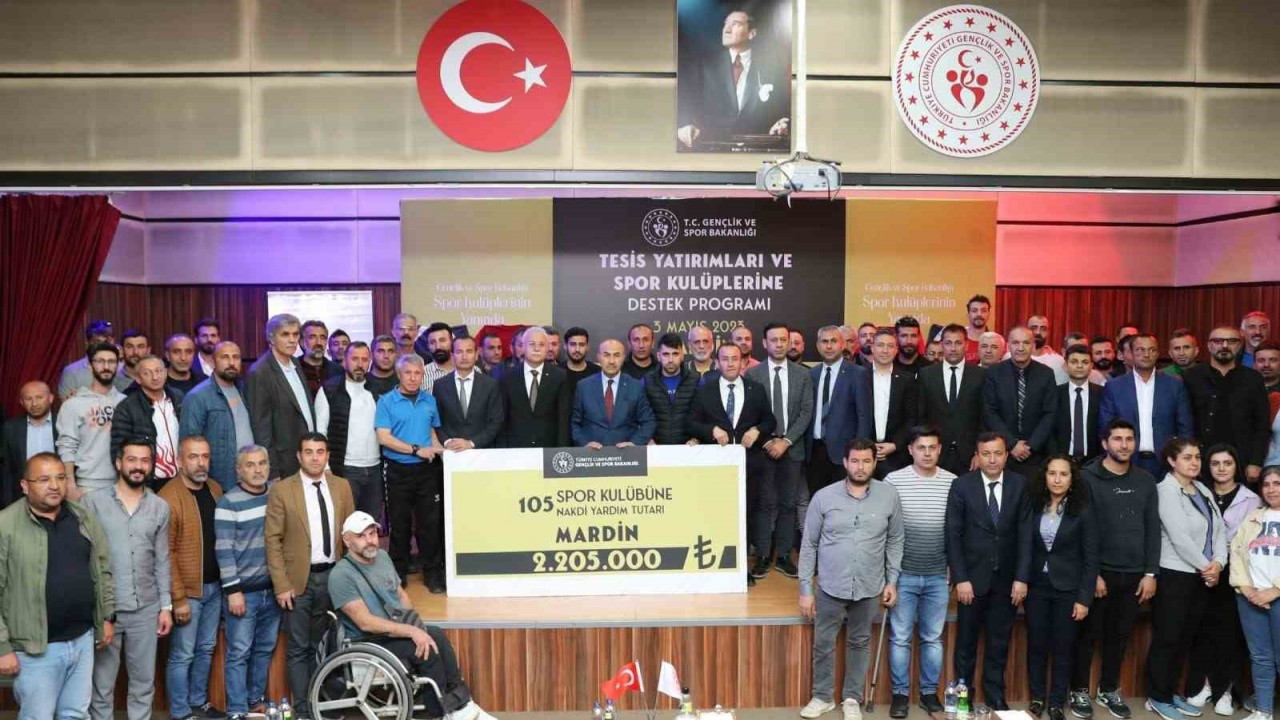 Mardin’de amatör spor kulüplerine 2 milyon 205 bin TL’lik destek