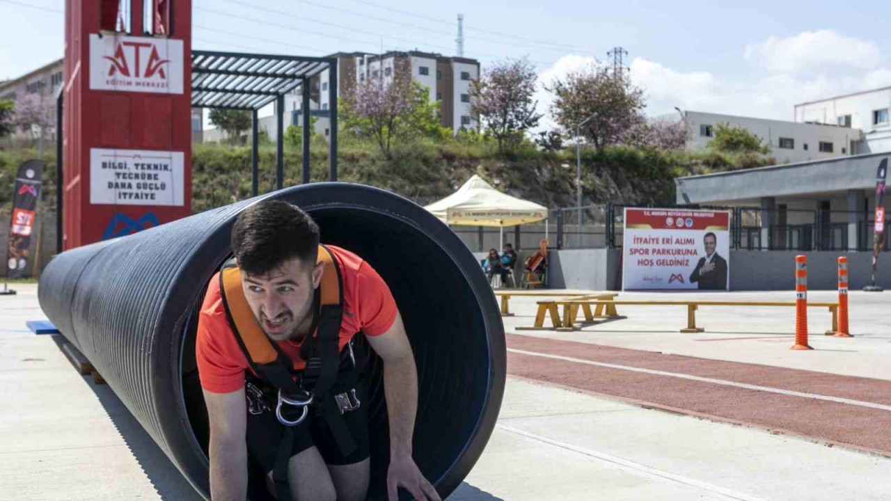 Mersin Büyükşehir Belediyesinin itfaiye eri alımı uygulamalı sınavı tamamlandı