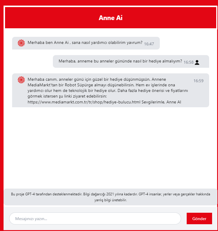 Tüketiciler soruyor, MediaMarkt Anne Ai cevaplıyor