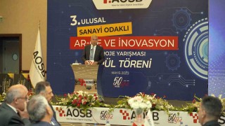 AOSBde 3.Ulusal Sanayi Odaklı Ar-ge ve İnovasyon proje yarışmasında ödüller verildi