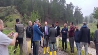 Balıköyde aşırı yağışlar sele neden oldu