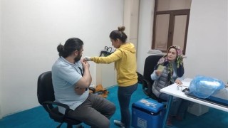 Hacı adayları aşı oldu