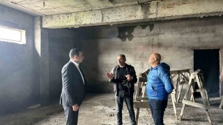 Kaymakam Karakaş okul inşaatında incelemelerde bulundu
